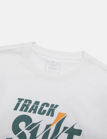 Áo thun ngắn tay cổ tròn nam in trước ngực dáng suông rộng