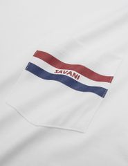 Áo thun ngắn tay cổ tròn nam in cao su túi ngực