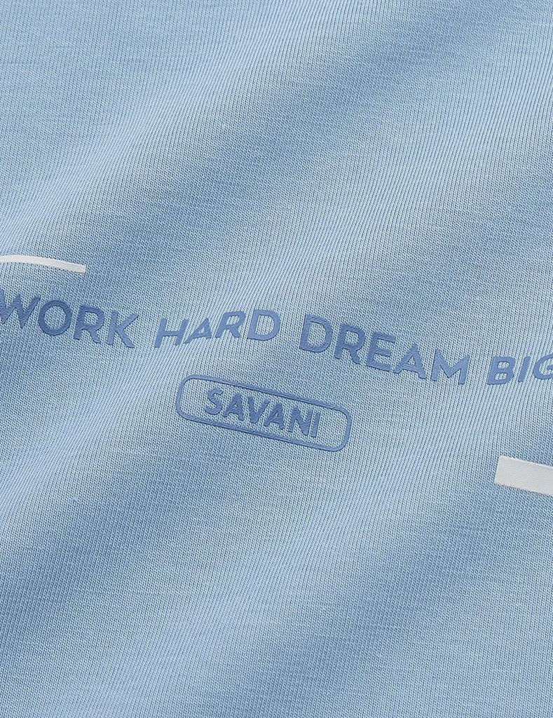 Áo t-shirt nam cổ bo vải rib in cao su giữa ngực