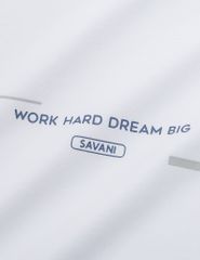 Áo t-shirt nam cổ bo vải rib in cao su giữa ngực