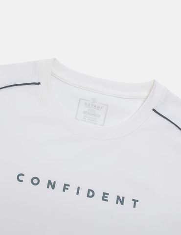 Áo thun ngắn tay cổ tròn nam in hình trước ngực