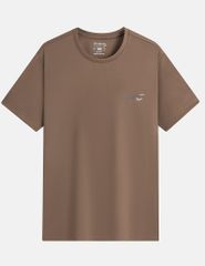 Áo T-shirt ngắn tay nam cổ tròn in nhỏ ngực áo