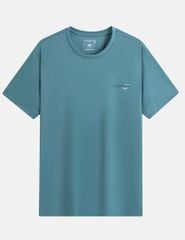 Áo T-shirt ngắn tay nam cổ tròn in nhỏ ngực áo