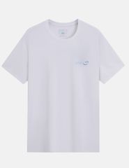 Áo T-shirt ngắn tay nam cổ tròn in nhỏ ngực áo