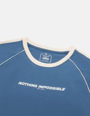 Áo T-shirt nam cổ tròn hình in thân trước dáng suông rộng