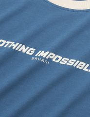 Áo T-shirt nam cổ tròn hình in thân trước dáng suông rộng