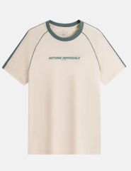 Áo T-shirt nam cổ tròn hình in thân trước dáng suông rộng