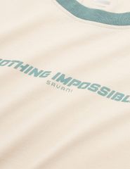 Áo T-shirt nam cổ tròn hình in thân trước dáng suông rộng