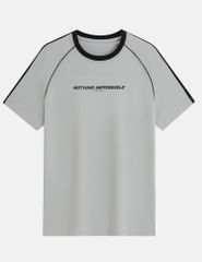 Áo T-shirt nam cổ tròn hình in thân trước dáng suông rộng