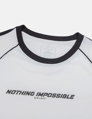 Áo T-shirt nam cổ tròn hình in thân trước dáng suông rộng