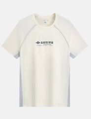 Áo T-shirt ngắn tay nam phối vải khác màu