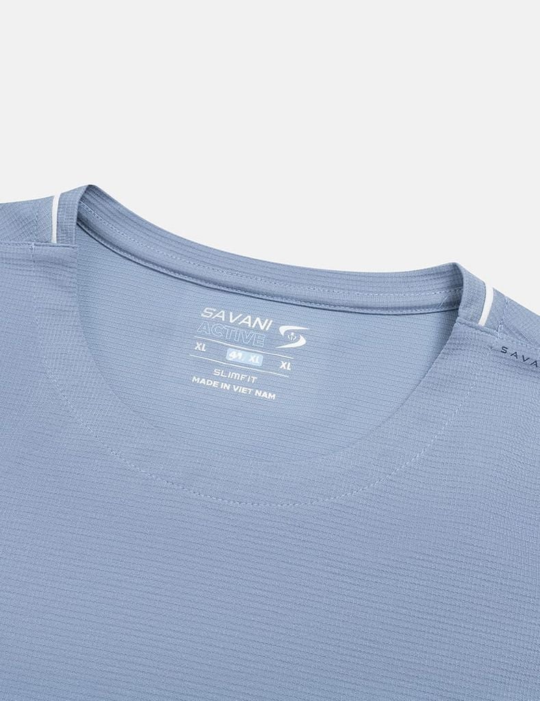 Áo T-shirt ngắn tay nam cổ tròn bo vải chính