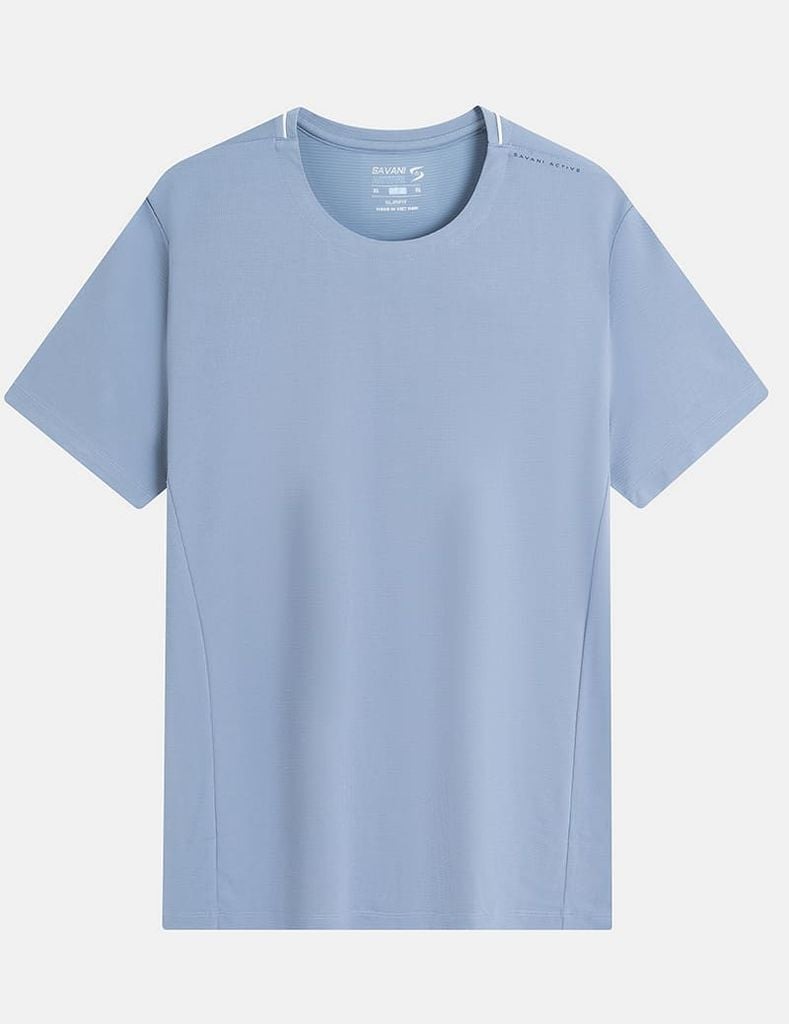 Áo T-shirt ngắn tay nam cổ tròn bo vải chính
