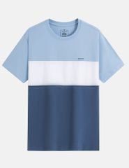 Áo t-shirt ngắn tay cổ tròn nam phối ba màu