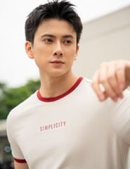 Áo thun nam ngắn tay cổ tròn in trước ngực