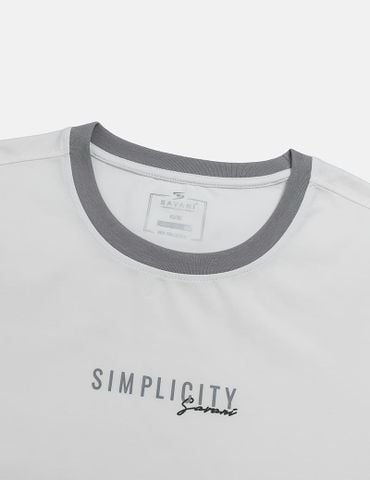 Áo thun nam ngắn tay cổ tròn in trước ngực