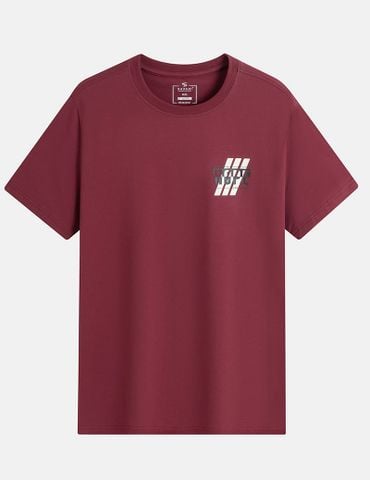 Áo thun ngắn tay nam cổ tròn hình in trước ngực