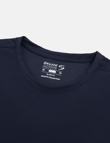 Áo thun ngắn tay cổ tròn in 2 bên sườn