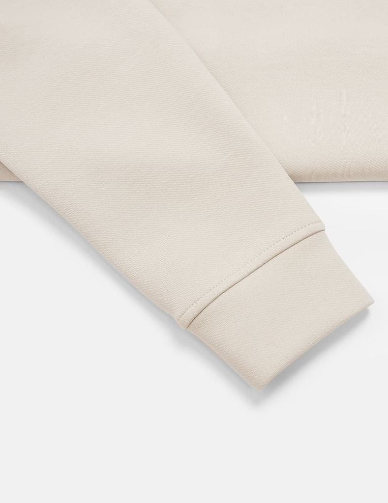 Áo nỉ cổ tròn nữ hình in trước ngực dáng suông rộng