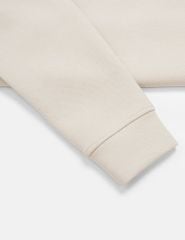 Áo nỉ cổ tròn nữ hình in trước ngực dáng suông rộng