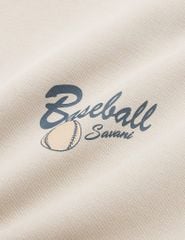 Áo nỉ cổ tròn nữ hình in trước ngực dáng suông rộng