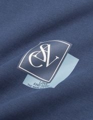 Áo nỉ cổ tròn nữ phối dọc 2 bên tay in logo trước ngực