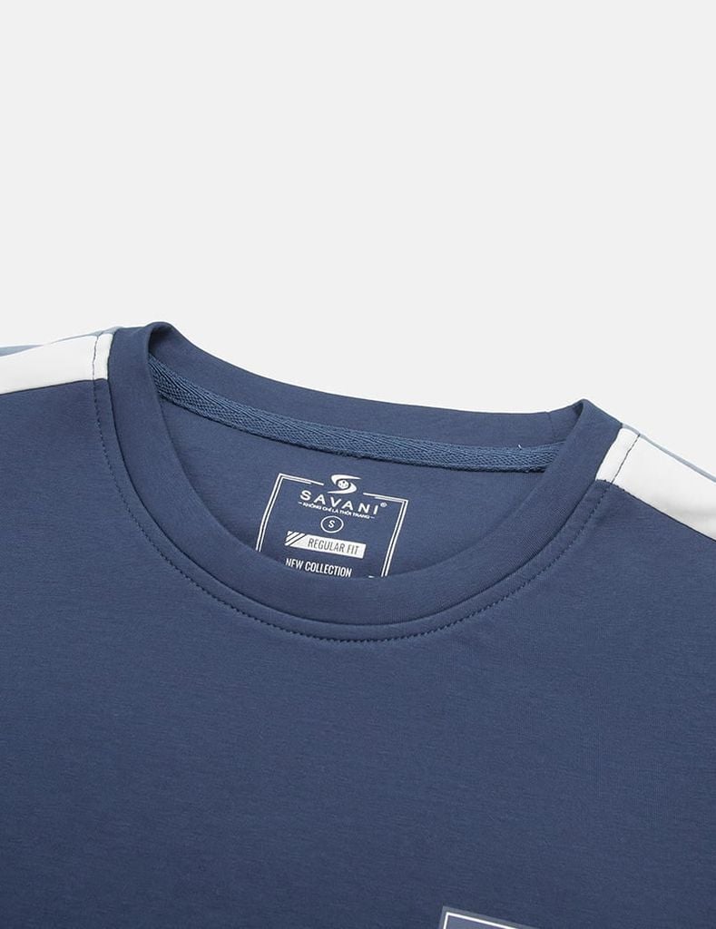 Áo nỉ cổ tròn nữ phối dọc 2 bên tay in logo trước ngực