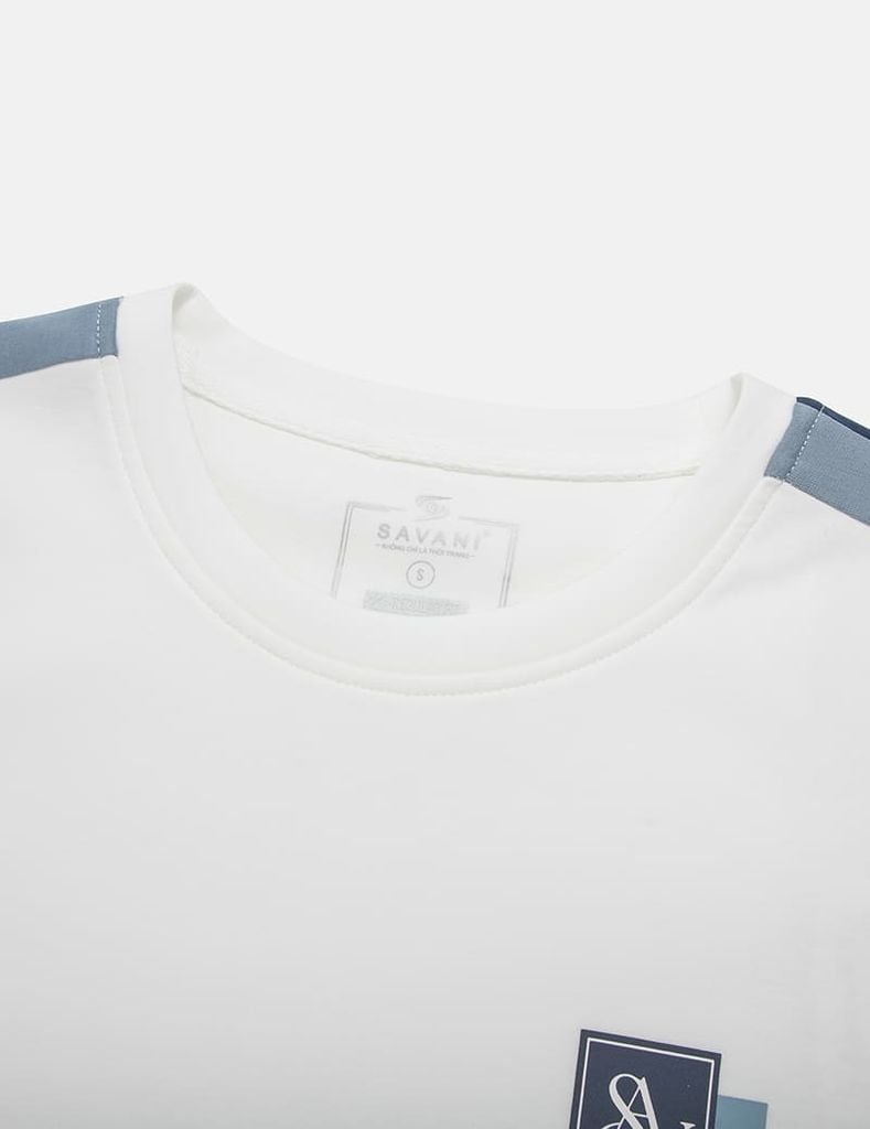 Áo nỉ cổ tròn nữ phối dọc 2 bên tay in logo trước ngực