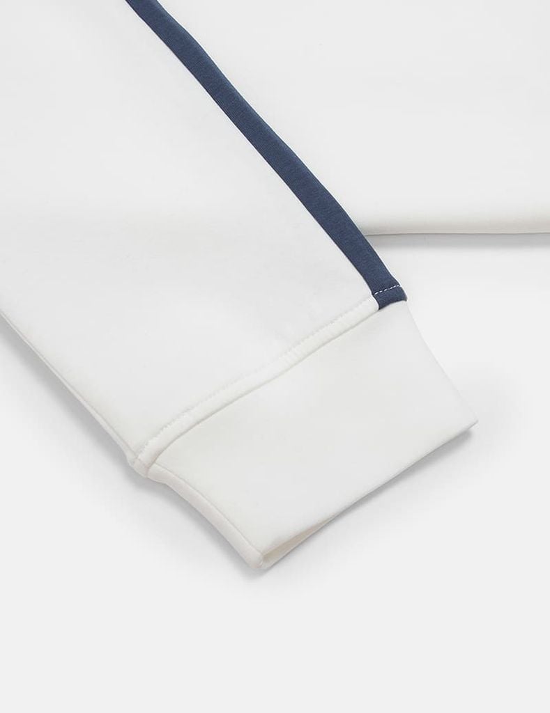 Áo nỉ cổ tròn nữ phối dọc 2 bên tay in logo trước ngực