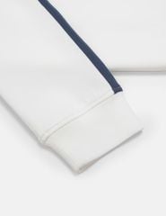 Áo nỉ cổ tròn nữ phối dọc 2 bên tay in logo trước ngực