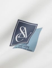 Áo nỉ cổ tròn nữ phối dọc 2 bên tay in logo trước ngực