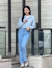 Áo gió nữ có mũ hình in trước ngực