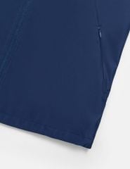 Áo gió nữ có mũ can phối màu hình in trước ngực