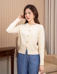 Quần jean nữ ống rộng cạp may đỉa chéo