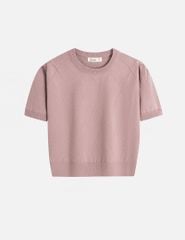 Áo len cổ tròn nữ cộc tay