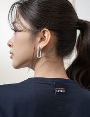 Áo nỉ cổ tròn nữ dáng crop mác dệt kẹp cổ sau