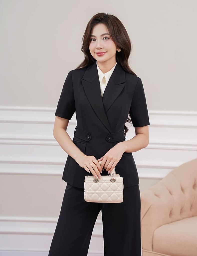 Bộ vest nữ công sở đai rời