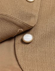 Áo vest nữ cổ bẻ vải phối