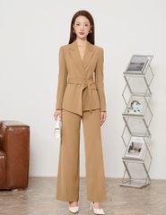 Bộ vest nữ dài tay đai rời