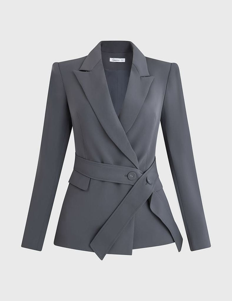 Áo vest nữ dài tay đai rời