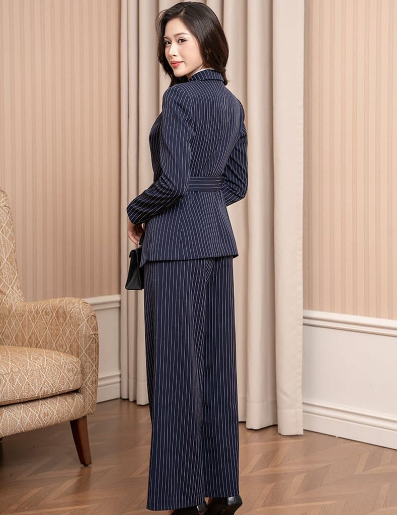 Bộ vest nữ dài tay đai rời