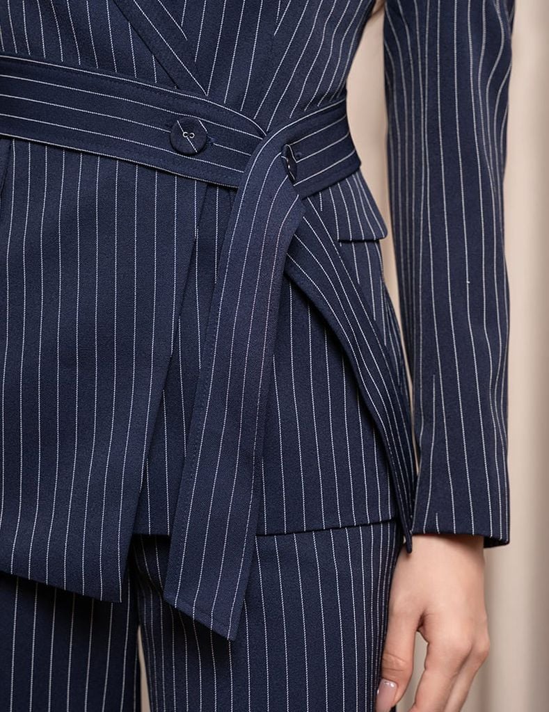 Bộ vest nữ dài tay đai rời