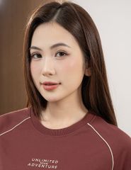 Bộ nỉ cổ tròn nữ hình in trước ngực