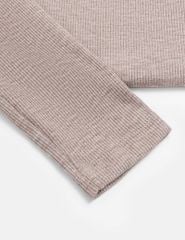 Bộ đồ thu đông cotton nữ cổ tim hình thêu giữa ngực