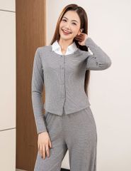 Bộ đồ cotton nữ logo thêu trước ngực