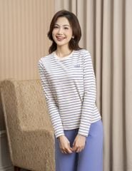 Bộ đồ cotton nữ hình in trước ngực