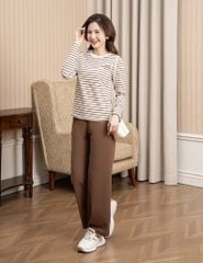 Bộ đồ cotton nữ hình in trước ngực