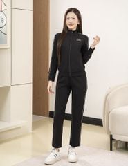 Bộ đồ đông nữ  2 da ngực in logo