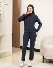 Bộ đồ đông nữ  2 da ngực in logo