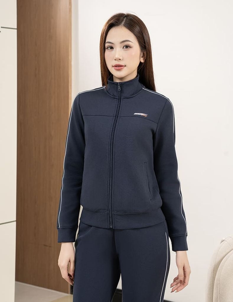 Bộ đồ đông nữ  2 da ngực in logo